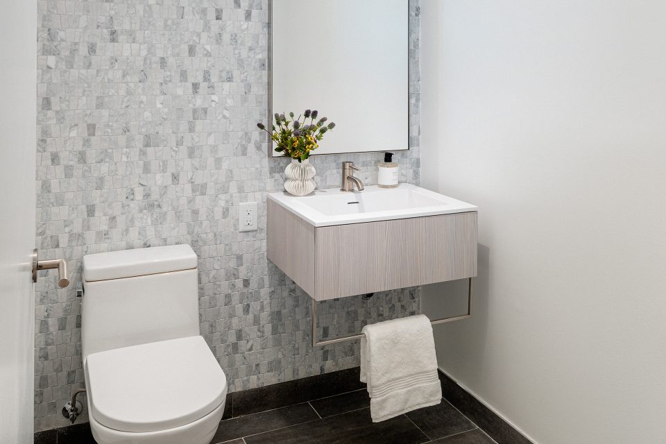 Chelsea apartment living space with European white oak flooring and oversized windows