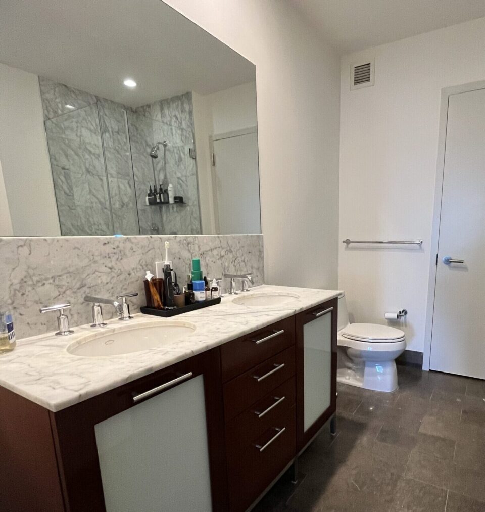 Brooklyn bathroom before renovation showing outdated layout