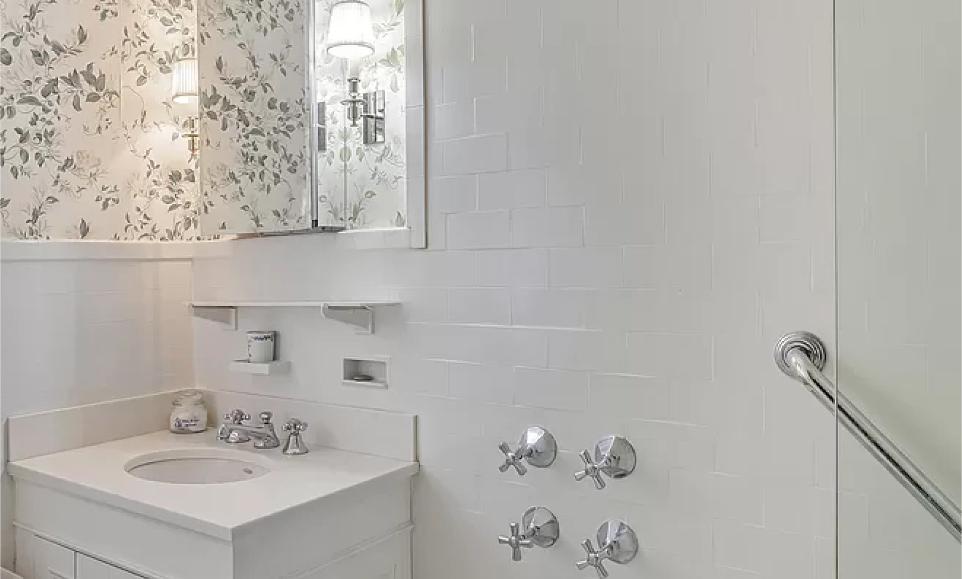 Midtown East apartment renovation before photo showing outdated bathroom