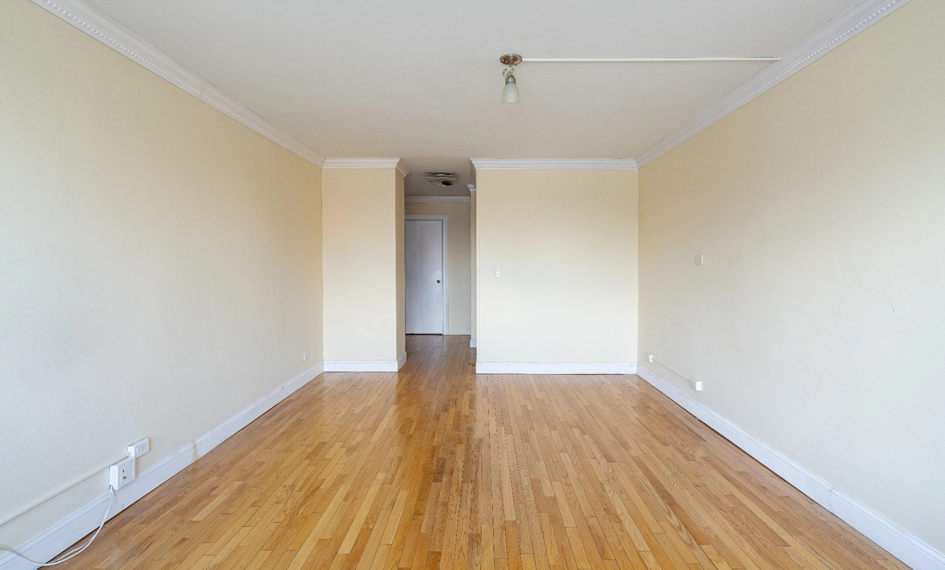 UES apartment renovation before photo showing uneven flooring