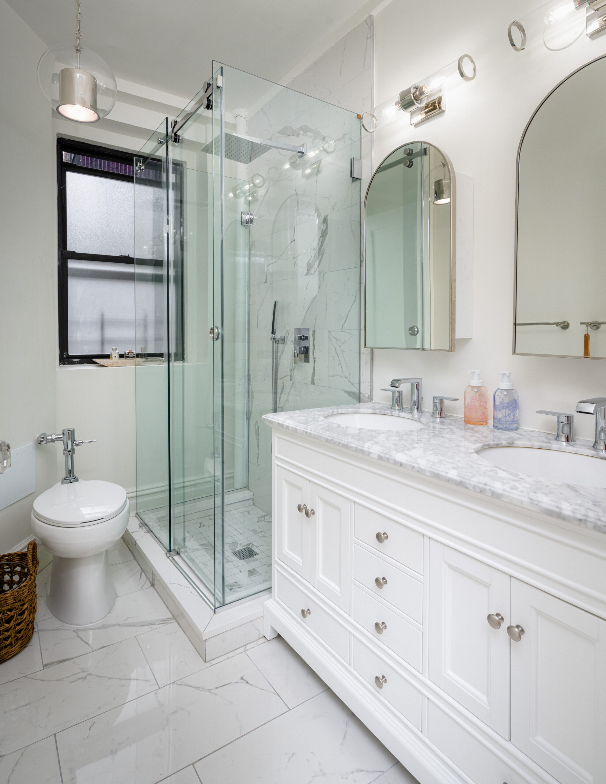 UES apartment renovation after photo showing modernized pre-war apartment