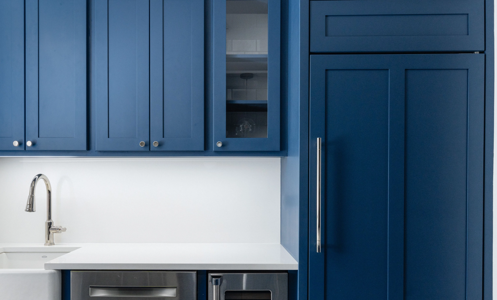 Upper East Side kitchen after renovation with geometric tiles